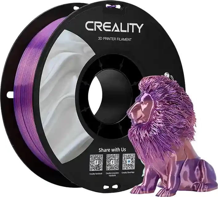 Filament PLA Creality CR-Silk, 1.75 mm, 1 kg, rozë-vjollcë