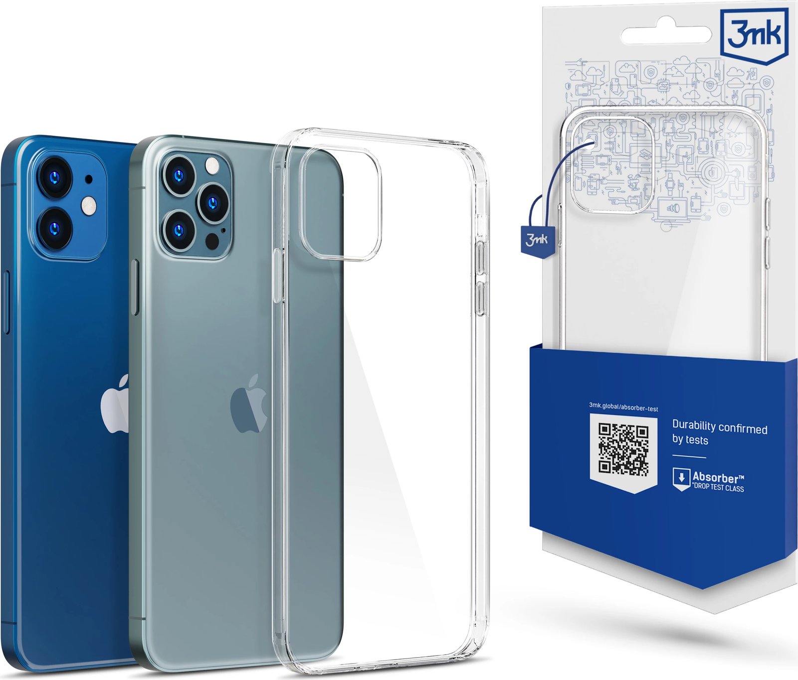 Mbështjellës 3mk Protection Clear Case për iPhone 12/12 Pro, Transparent