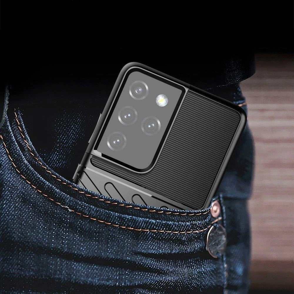 Mbështjellës Hurtel Thunder Case për Samsung Galaxy S22 Ultra, i kaltër