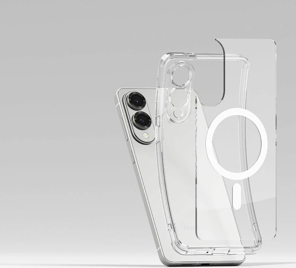 Mbështjellës Ringke Fusion Magnetic MagSafe për Samsung Galaxy S25 Edge, Transparent