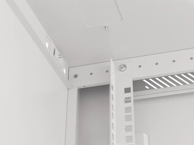 Kabinet për server Lanberg WF01-6612-00S, 19", (600x600x645.70mm), i bardhë
