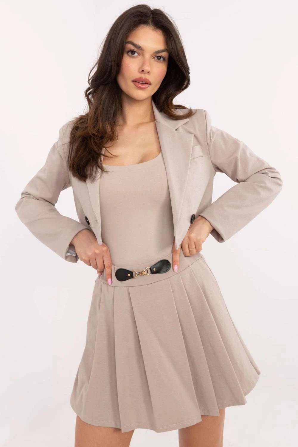 Pantallona fund femra Italy Moda 206627, bezhë