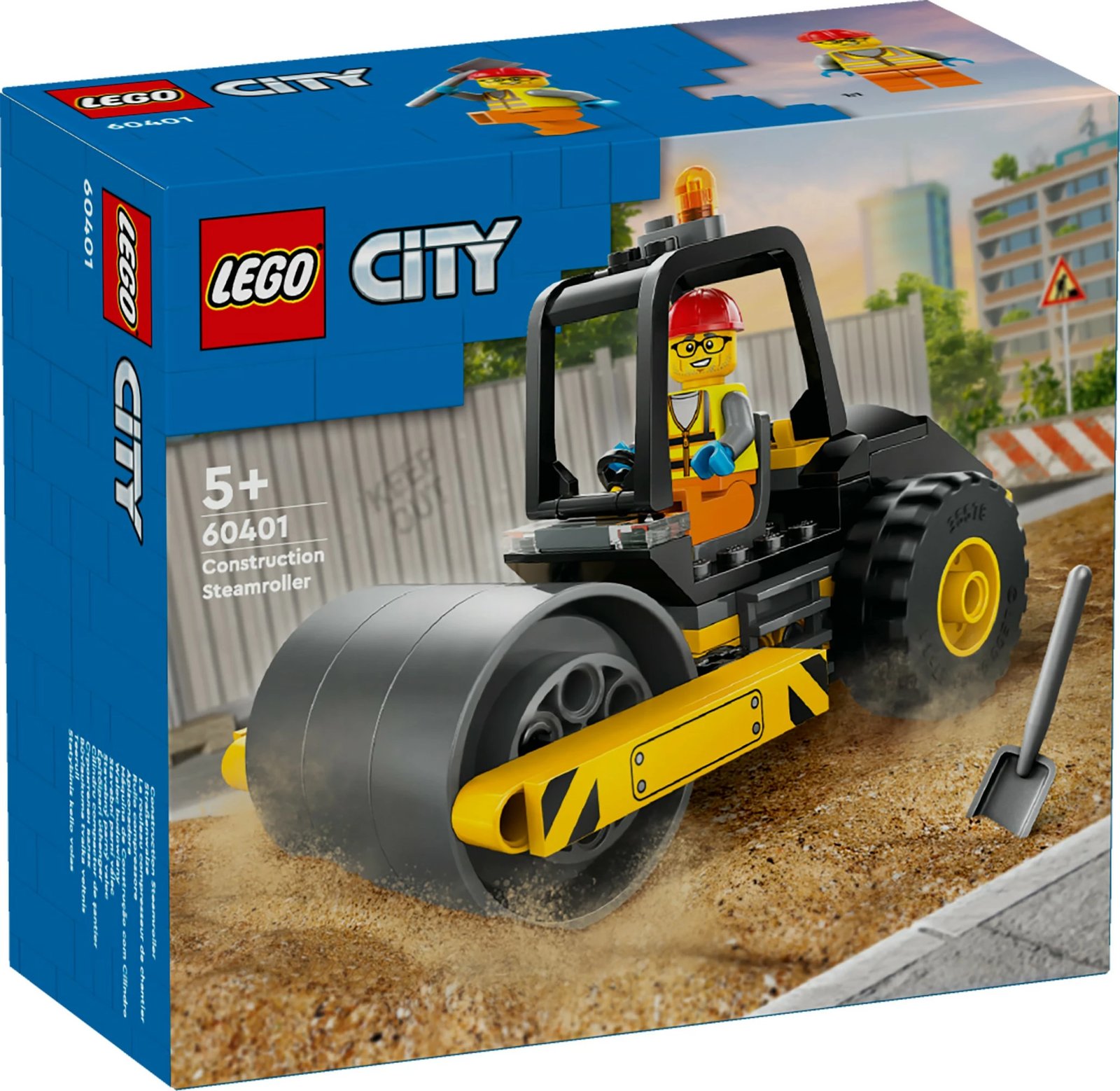 Set ndërtimi LEGO City Steamroller 60401, 78 pjesë, shumëngjyrësh