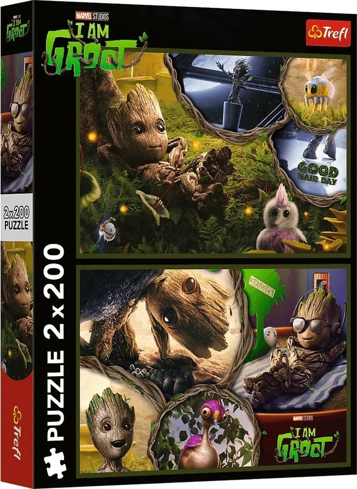 Puzzle Trefl Marvel I am Groot 2x200 pjesë, për fëmijë