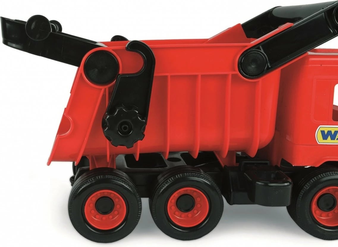 Kamion lodër Wader Middle Truck, dumper, 38 cm, kuq e zi, në kuti