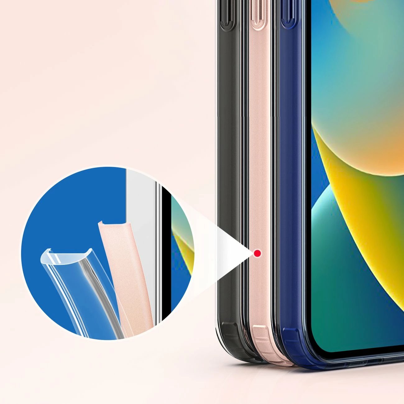 Mbështjellës Dux Ducis Clin2 për iPhone 14 Plus, MagSafe, Rozë, Transparent