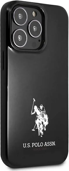 Mbështjellës U.S. Polo Assn. USP000121 për iPhone 13/13 Pro 6.1", i zi, hardcase Horses Logo