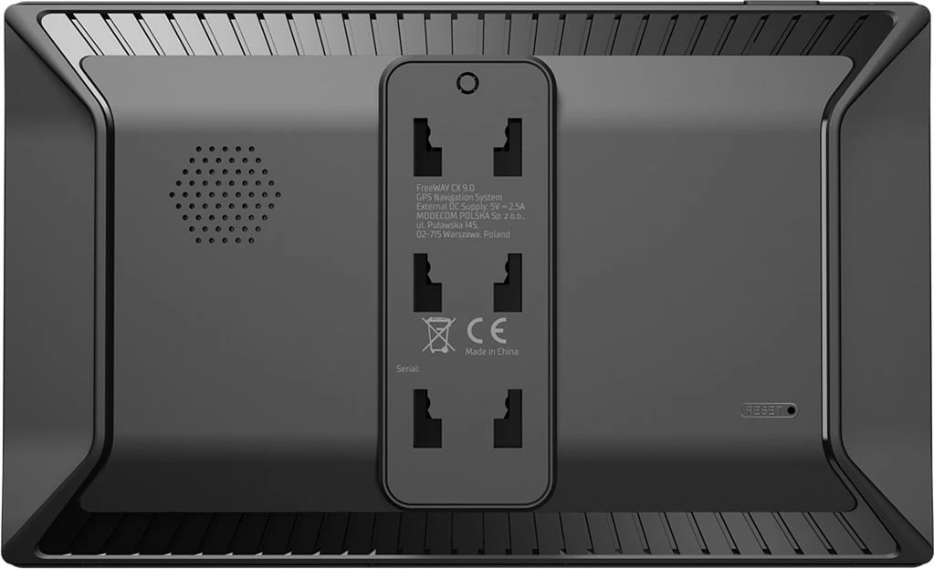 GPS navigacion për vetura MODECOM FreeWAY CX 9.0 me iGO Navigation Truck, 8 GB, E zezë