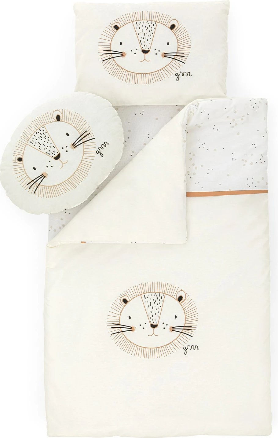 Set gjumi për beba, 5 pjesë, Evila Originals, luani i vogël, ngjyrë ecru Set gjumi për beba, 5 pjesë, Evila Originals, luani i vogël, ngjyrë ecru