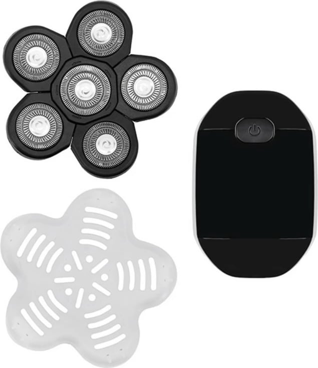 Makinë rroje për kokë, Lafe MasterSmooth, 6 koka fleksibile, IPX6, përdorim i thatë & i lagësht, bateri 60 min, me trymer për hundë, e zezë