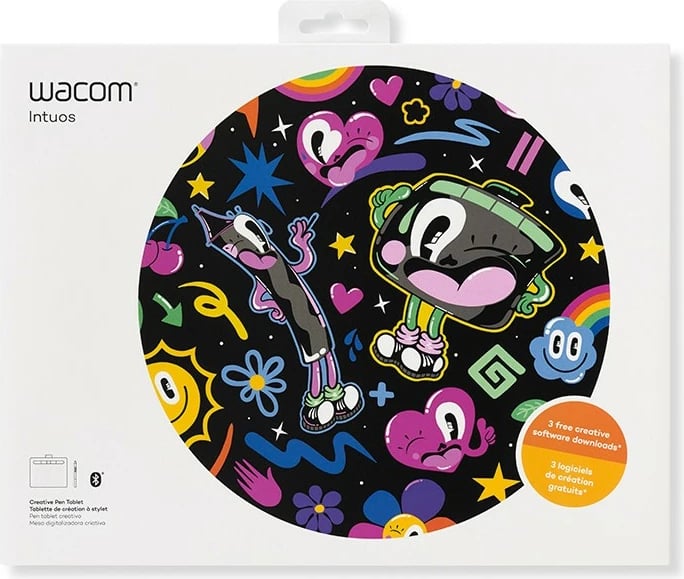 Tablet grafike Wacom Intuos M Bluetooth, Wired & Wireless, 2540 lpi, 216 x 135 mm, USB/Bluetooth, 7 mm, Pen, e zezë