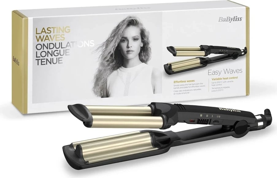 Hekur për Valë BaByliss C260E, Ngjyrë e Zezë dhe Argjendtë Hekur për Valë BaByliss C260E, Ngjyrë e Zezë dhe Argjendtë