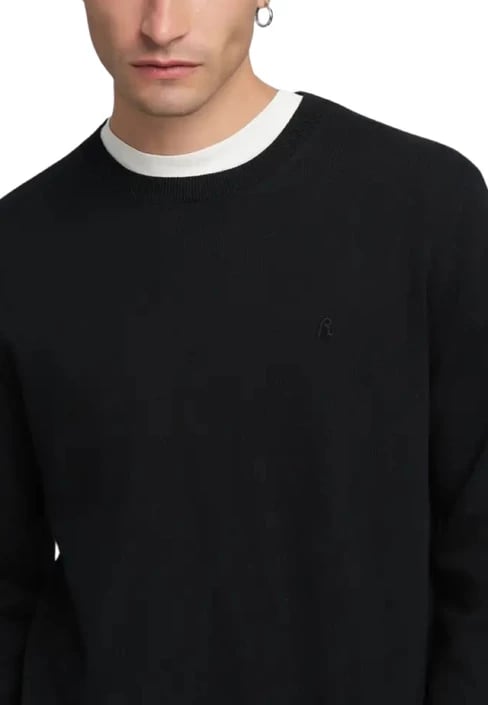 Maicë me mëngë të gjata Replay për meshkuj, e zezë