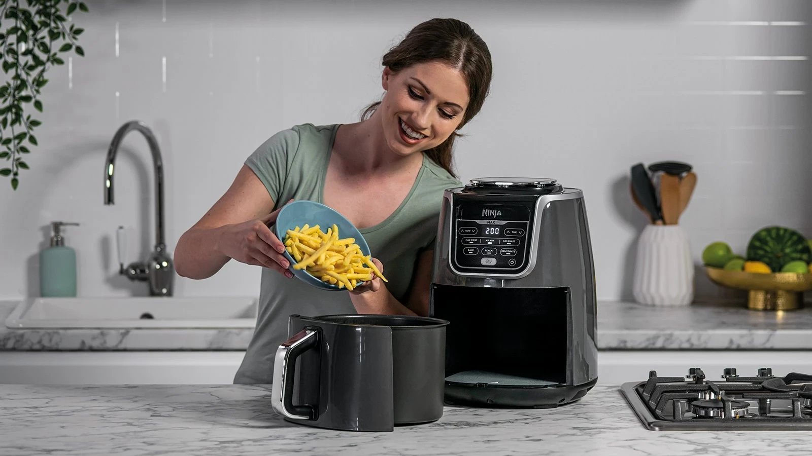 Fritezë ajri Ninja AF160, 5.2 L, 1750 W, Gri