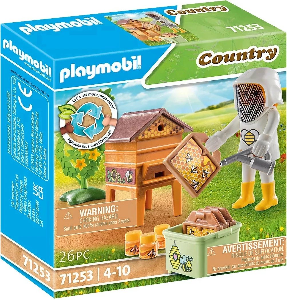 Figurinë lodër Playmobil Country 71253 Bletërritësi, set 26 pjesë