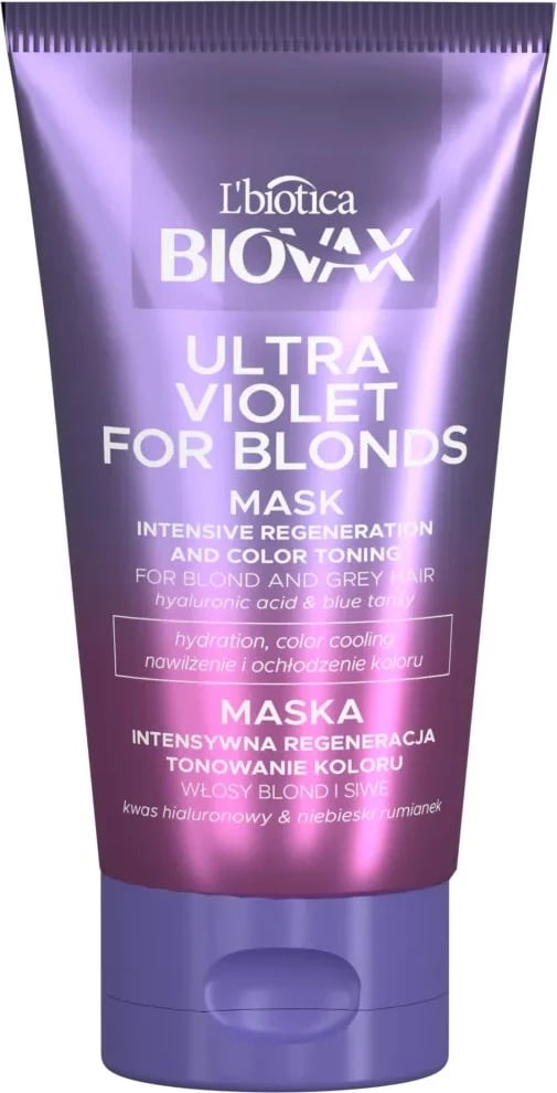 Maskë për flokë për femra BIOVAX Ultra Violet, 150ml