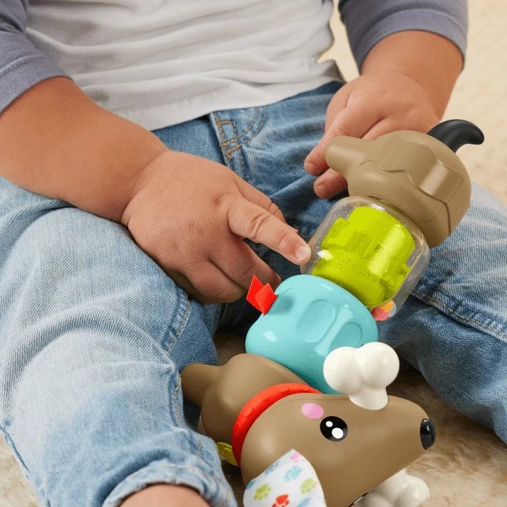 Lodër sensorike Fisher Price Pets Engaging Dachshund, plastikë, shumëngjyrëshe