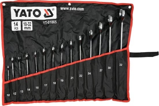 Set çelësa kombinues YATO YT-01865, 14 copë, çelik inox