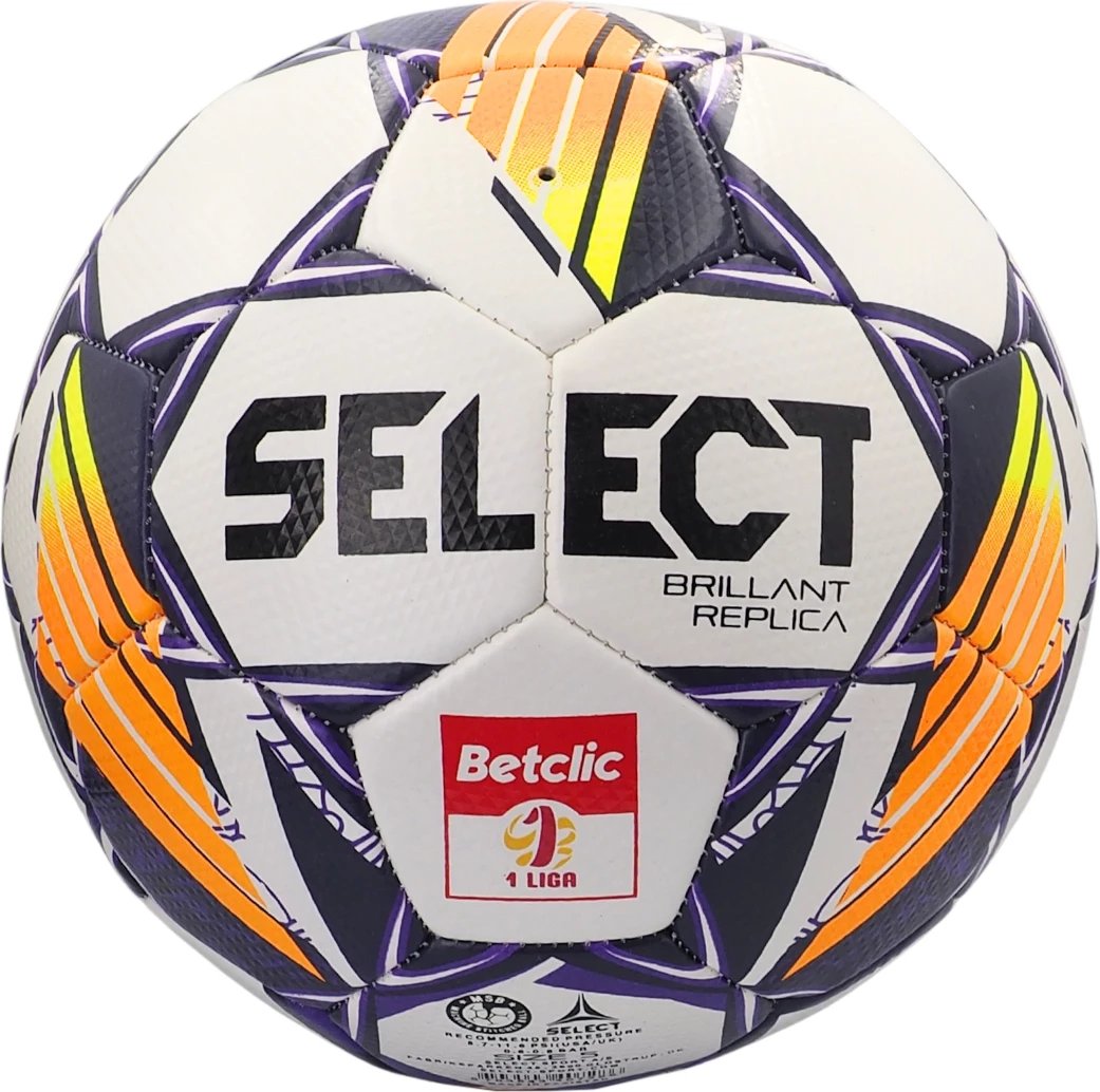 Top futbolli Select për meshkuj, bardhë-portokalli-vjollcë
