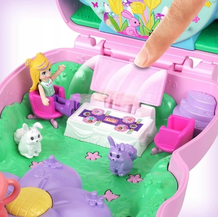Set lodrash Polly Pocket Bunny Tea Party, Mattel, JFG56/JCR40, rozë