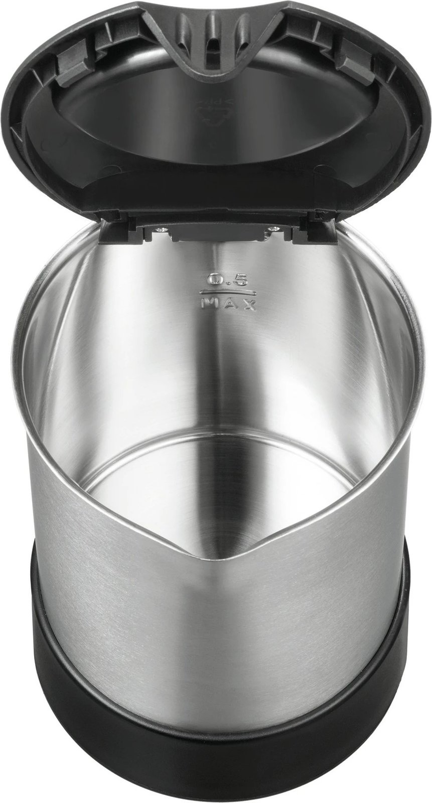 Ibrik elektrik UNOLD 18575, çelik inoks, udhëtimi, 0.5L, i zi