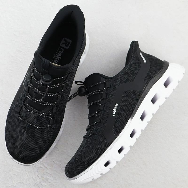 Këpucë lifestyle për femra Rieker, të zeza