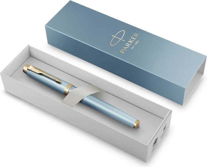 Penë stilografike Parker IM Writing Rituals, sistem mbushjeje me kartridha, Blu
