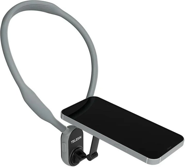 Mbajtës magnetik për qafë Telesin MNM-002 për iPhone 12-16, Gri