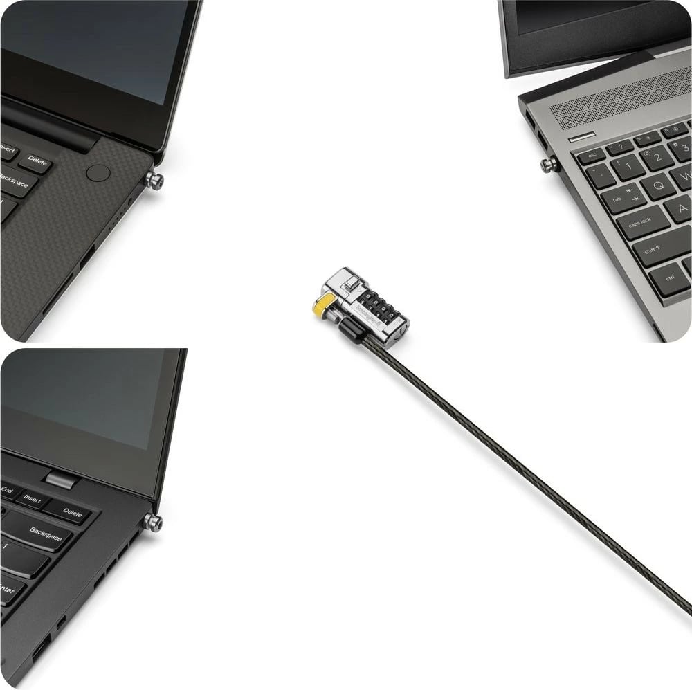 Kensington ClickSafe 3-in-1 Kombinim, 1.8 m, e zezë, metalike