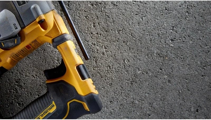 Pistol grip drill DeWALT DCH172NT-XJ, brushless, SDS Plus, 18V, 1.8kg, e verdhë