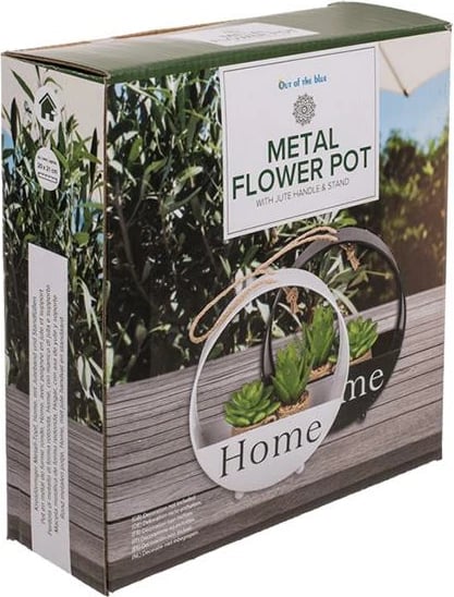 Vazo metalike rrethore OUT OF THE BLUE HOME, e zezë