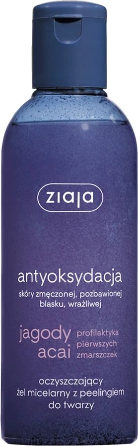 Xhel micelar pastrues me peeling për femra Ziaja Acai Berries, 200ml