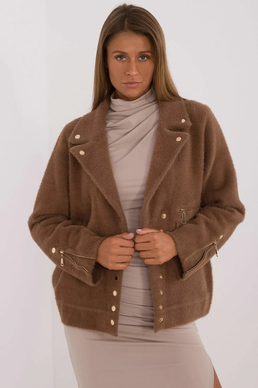 Jakne për femra MBM 203673, kafe