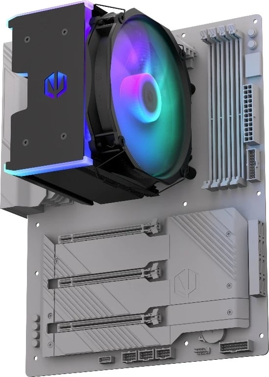 Ftohës CPU Endorfy Fortis 5 Black ARGB EY3A014, me ndriçim ARGB, i zi