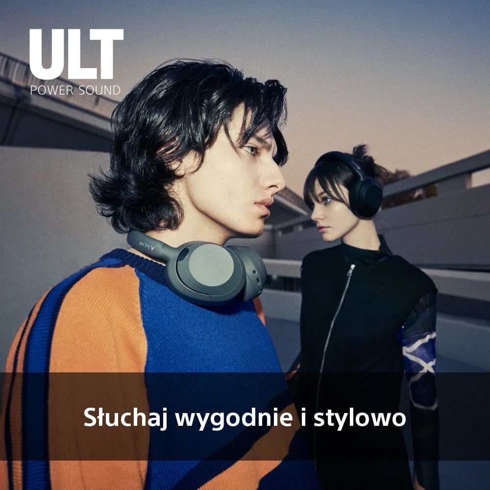 Kufje Sony ULT Wear, me anulim zhurme aktiv, ngjyrë e zezë