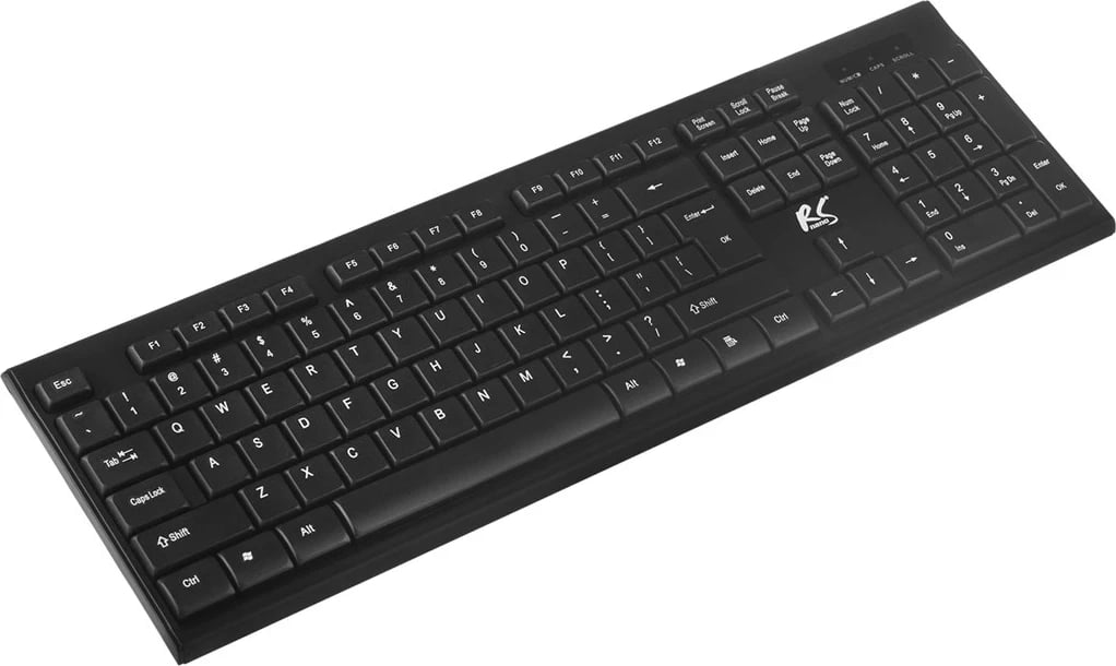 Tastierë dhe Maus NanoRS RS580, Pa kabllo, Ergonomik, Zi
