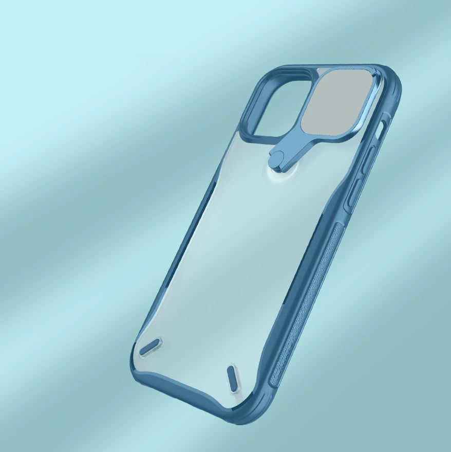 Mbështjellës Nillkin Cyclops Case për iPhone 13 Pro, me kapak kamere dhe qëndrim, i zi