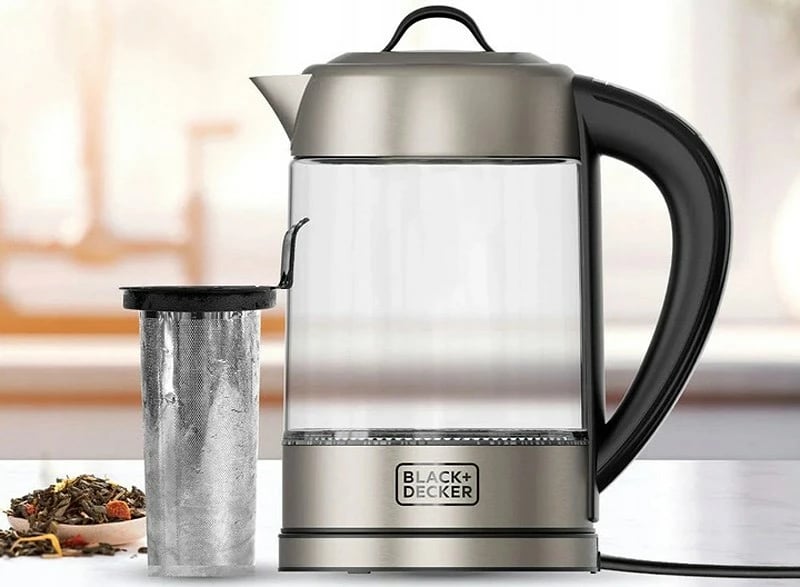 Çajnik elektrik Black+Decker BXKE2205E, 1.7 L, Transparent