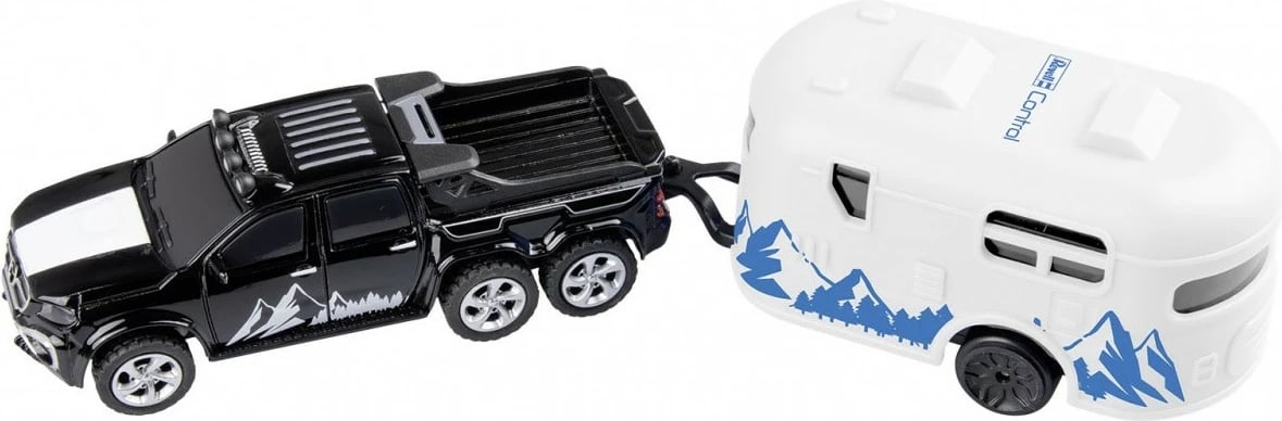 Makine lodër me telekomandë Revell RC 23566, Mini Camper, 1:64, e zezë dhe e bardhë, set
