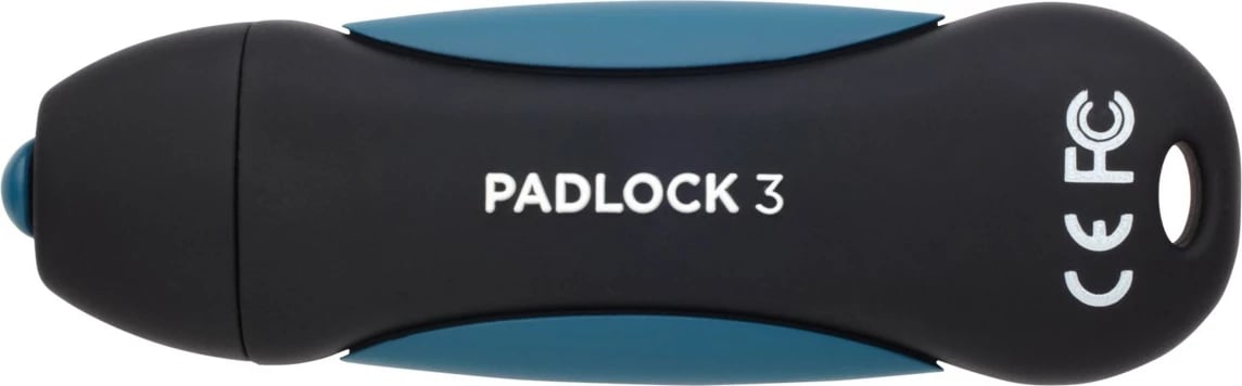 USB stick Corsair Padlock 3, 256GB, Secure, USB 3.0, zi/blu