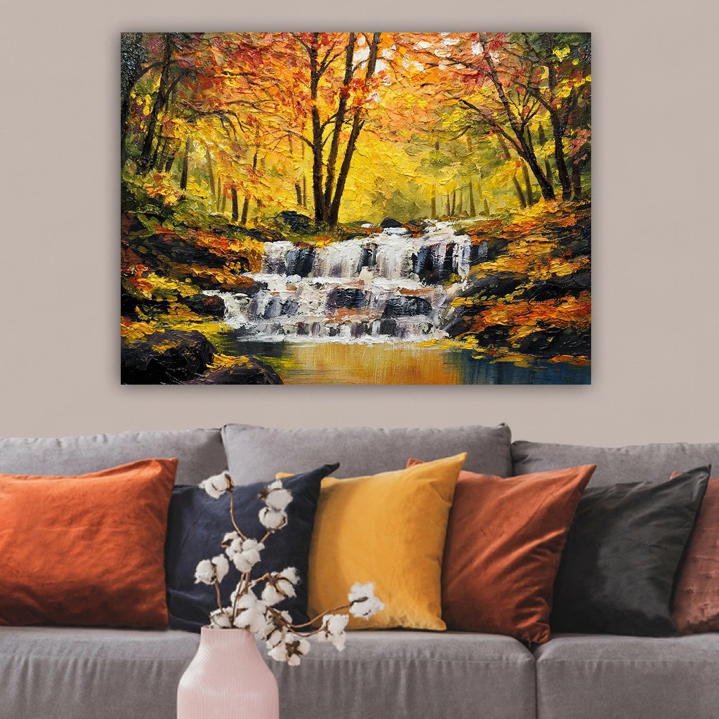 Pikturë dekorative në kanavacë, shumëngjyrëshe, 70x100cm