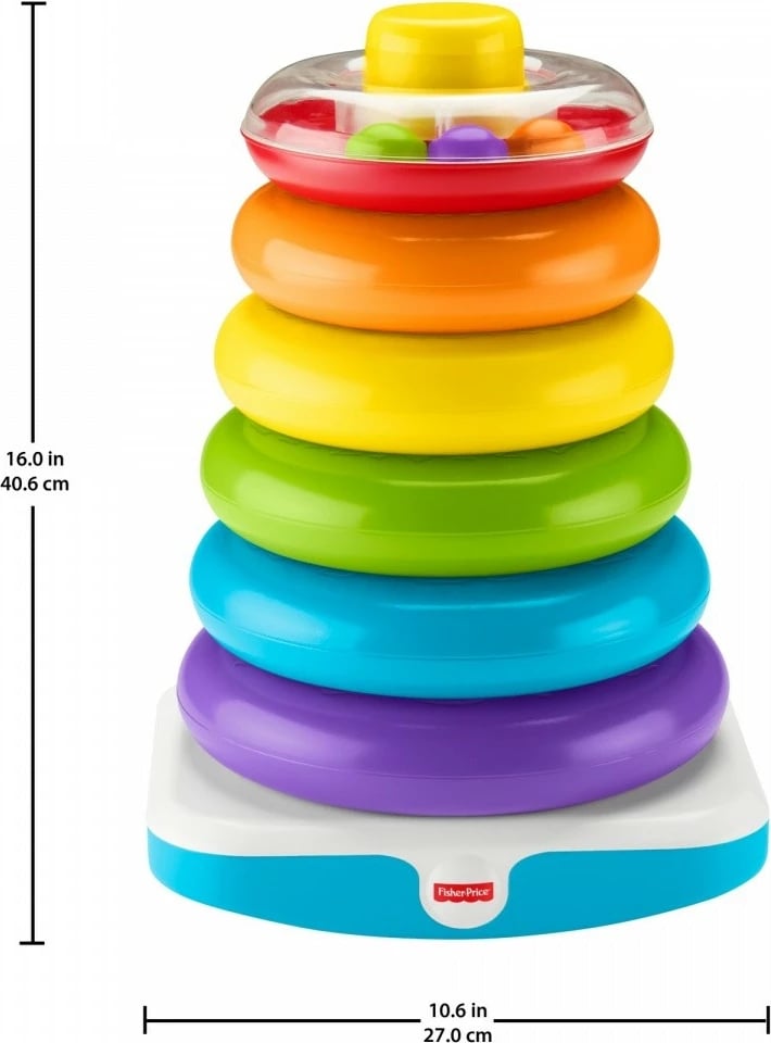 Piramidë me rrathë Fisher Price GJW15, shumëngjyrëshe, për fëmijë