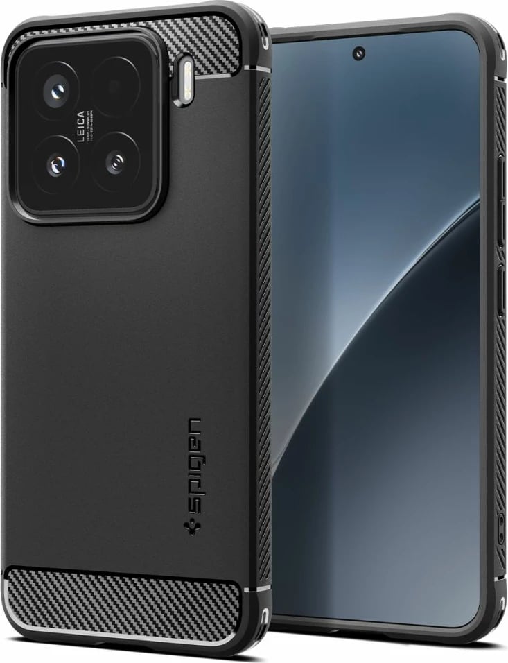 Mbështjellës Spigen Rugged Armor për Xiaomi 15, i zi mat