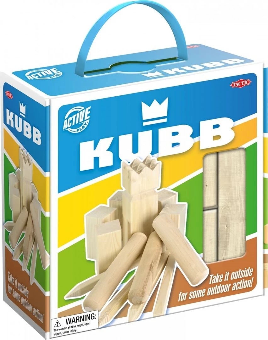 Lojë Kubb Molkky, për jashtë, prej druri, për fëmijë 8+