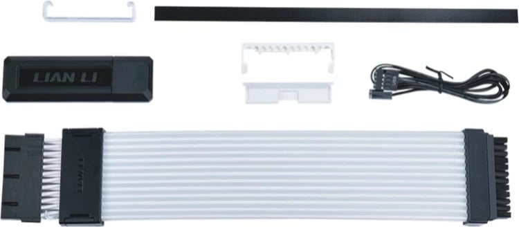 Kabllo 24-pin RGB për pllakë amë LIAN LI Strimer Wireless me kontrollues, e bardhë