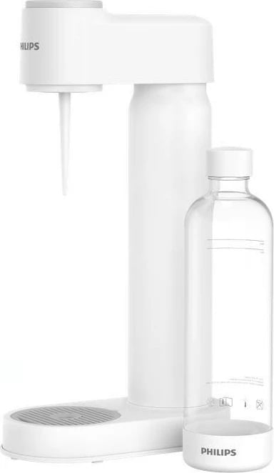Saturator uji Philips GoZero ADD4901WH/10, me shishe PET, cilindër CO2, Bardhë