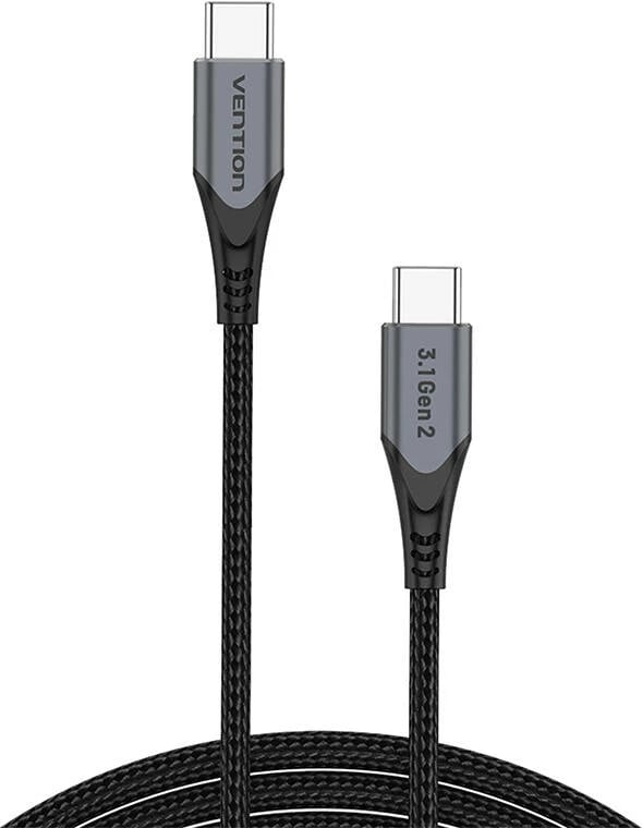 Kabllo USB-C në USB-C Vention TAHHD, 0.5m, USB 3.1 Gen2, 100W, Gri