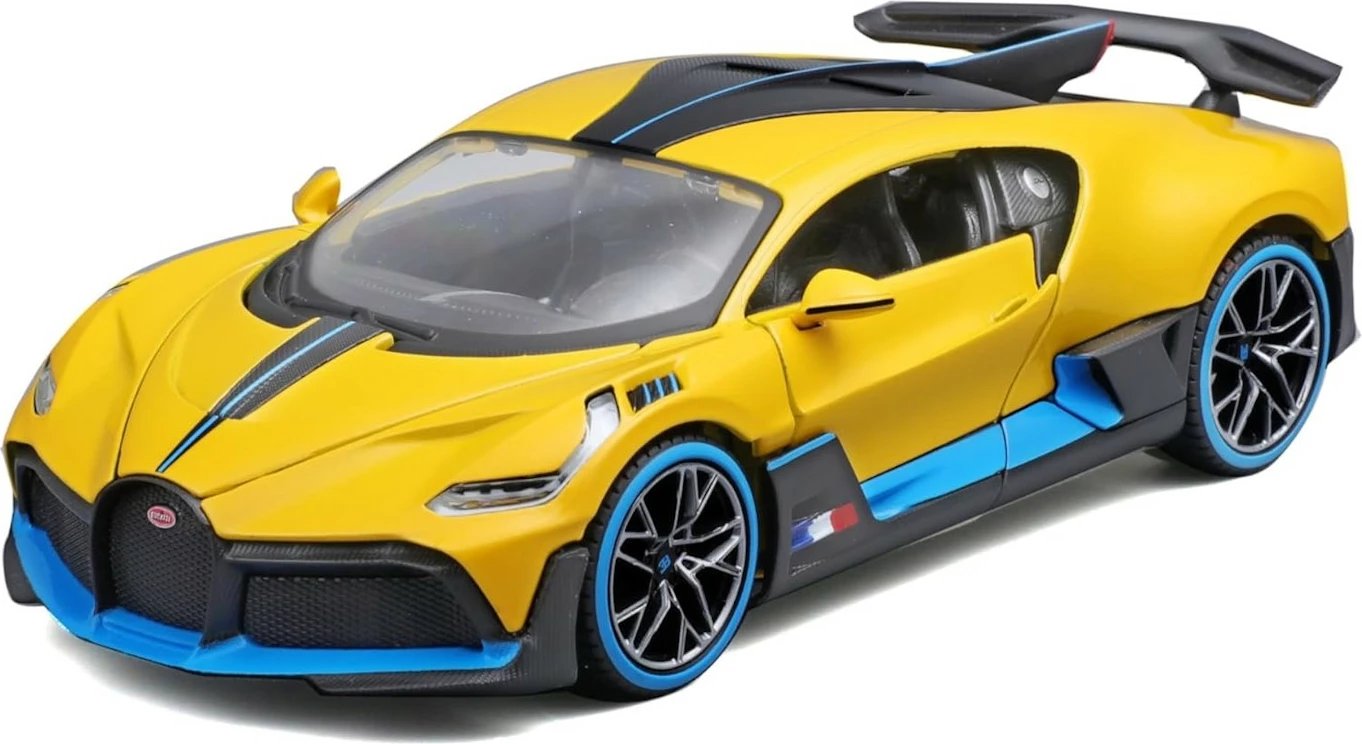 Model makine sportive Maisto Bugatti Divo 1/24, Metal/Plastik, E verdhë