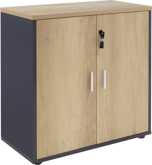 Raft librash Lotus, ngjyrë lisi - gri e errët, 80x40x80cm