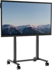 Stendë elektrike për monitor, Avtek, TouchScreen Electric Stand V4 1MV137, për 55-86", kapacitet 100 kg, rregullim lartësie me telekomandë, e zezë